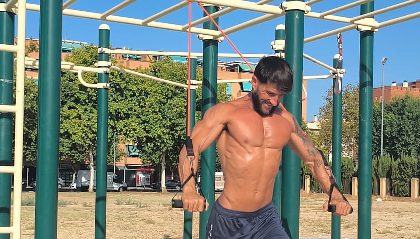 Carlos Cortés entrenando al aire libre en Córdoba